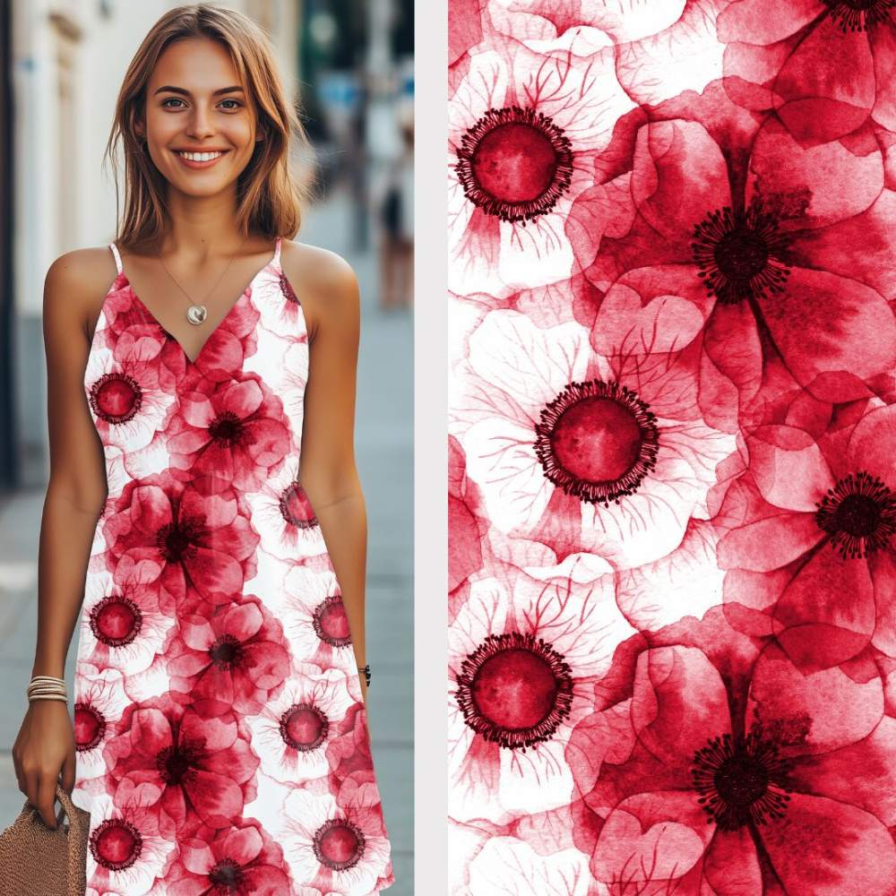 Stoff des Tages: Bio Viskosejersey mit Überbreite: Eigenproduktion Poppy von Graustufen-Stoffe